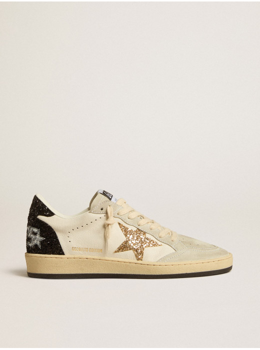 Ball Star LTD in nappa and suede with glitter star and black heel tab