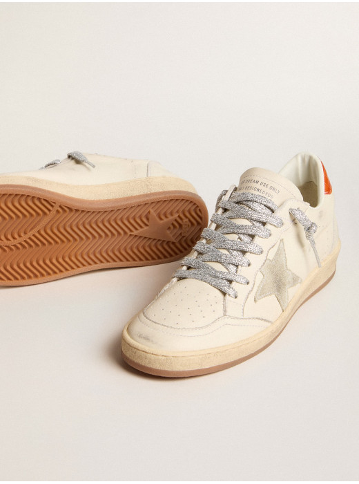 Ball Star LTD with ice-gray suede star and orange heel tab