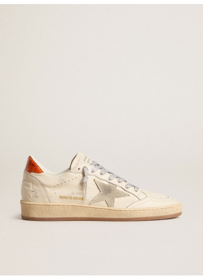 Ball Star LTD with ice-gray suede star and orange heel tab