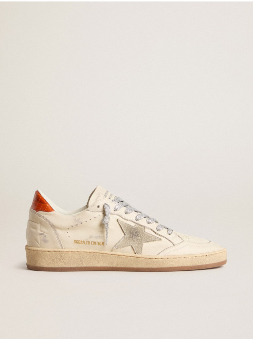 Ball Star LTD with ice-gray suede star and orange heel tab