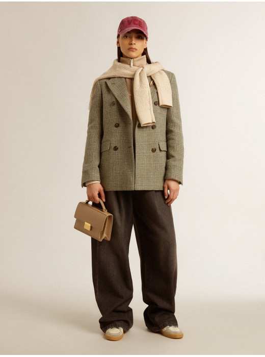 Ball Star LTD in nappa with green crocodile-print leather star