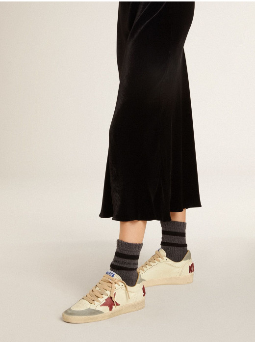 Ball Star LTD in nappa with leather star and silver suede heel tab