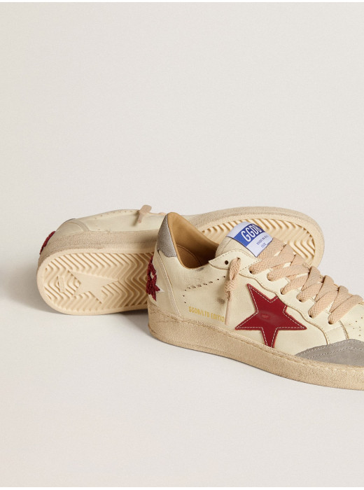 Ball Star LTD in nappa with leather star and silver suede heel tab