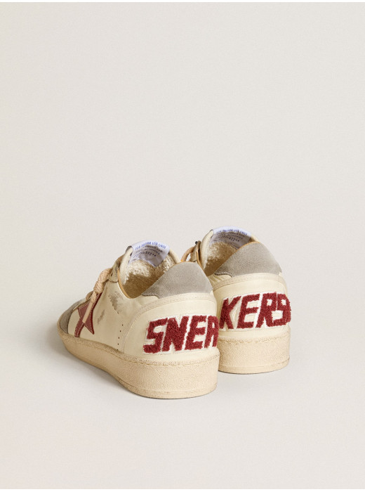 Ball Star LTD in nappa with leather star and silver suede heel tab