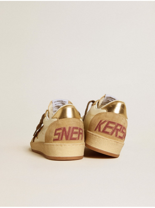 Ball Star in nappa and suede with pony skin star and metallic heel tab