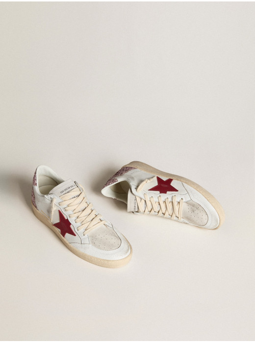 Ball Star LTD with red leather star and pink glitter heel tab