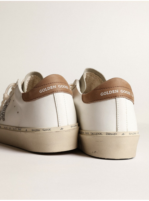 Hi Star with silver glitter star and dove-gray nubuck heel tab