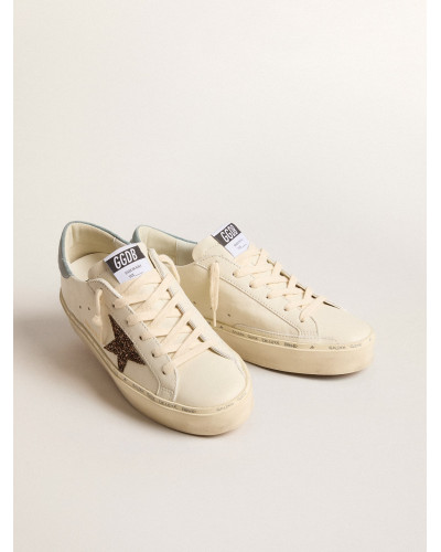 Hi Star LTD with hazelnut glitter star and light blue suede heel tab