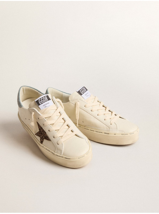 Hi Star LTD with hazelnut glitter star and light blue suede heel tab