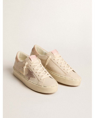 Hi Star LTD in nappa with suede star and pink Swarovski crystals