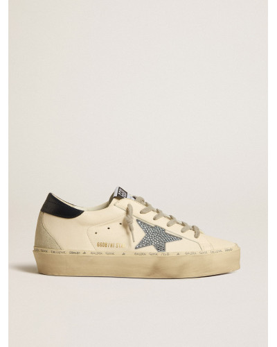 Hi Star in nappa with Swarovski crystal star and dark blue leather heel tab