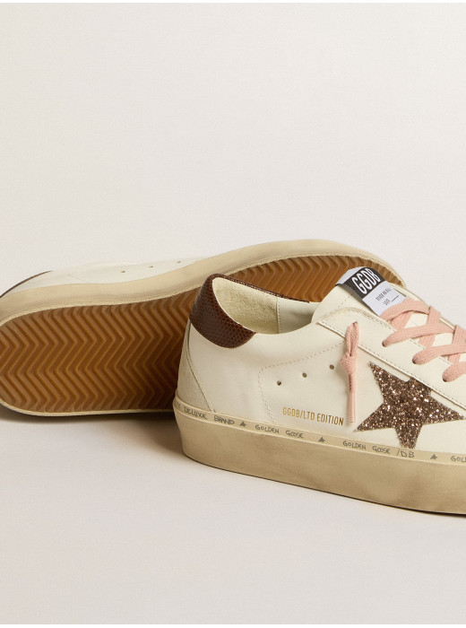 Hi Star LTD with glitter star and brown lizard-print heel tab