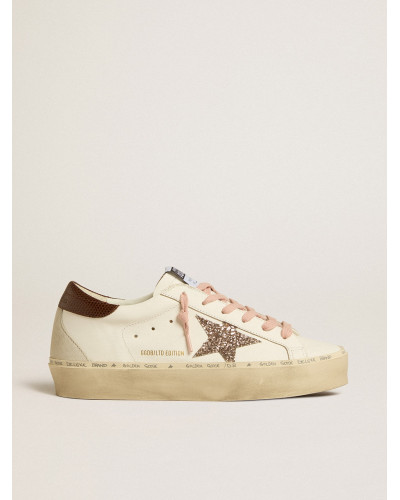 Hi Star LTD with glitter star and brown lizard-print heel tab