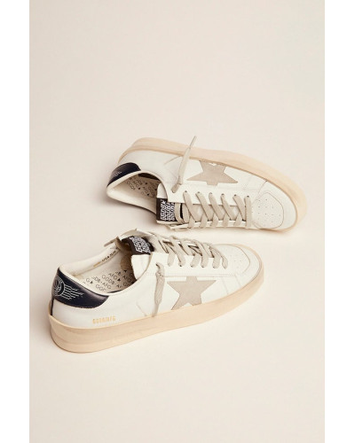 Stardan with ice-gray suede star and blue heel tab