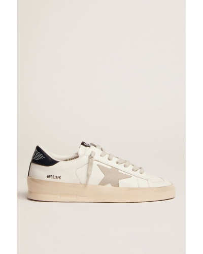 Stardan with ice-gray suede star and blue heel tab