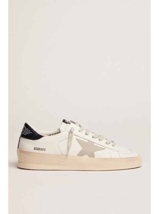 Stardan with ice-gray suede star and blue heel tab
