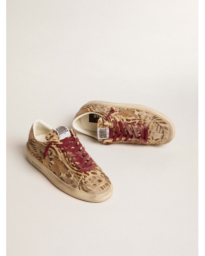 Stardan LTD in animal-print pony skin with gold glitter star