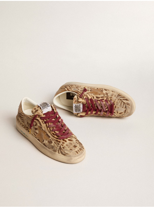 Stardan LTD in animal-print pony skin with gold glitter star