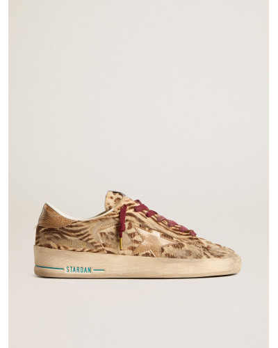 Stardan LTD in animal-print pony skin with gold glitter star