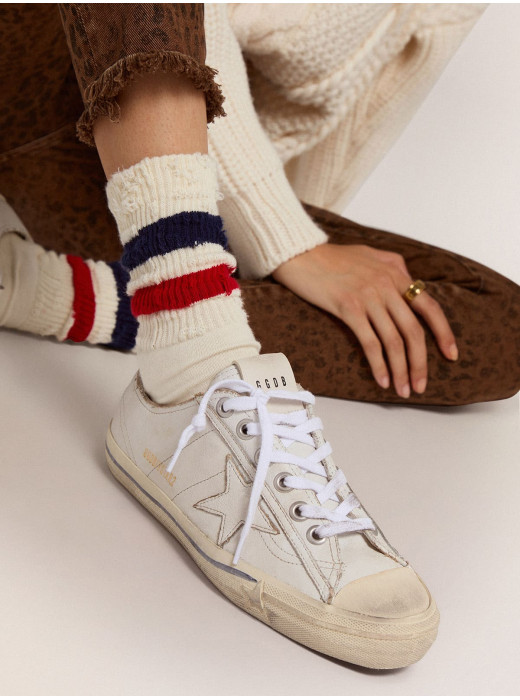 V-Star in vintage effect leather