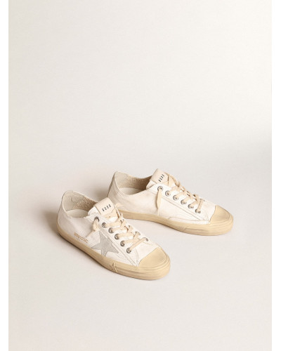 V-Star in nappa leather with ice-gray suede star and heel tab