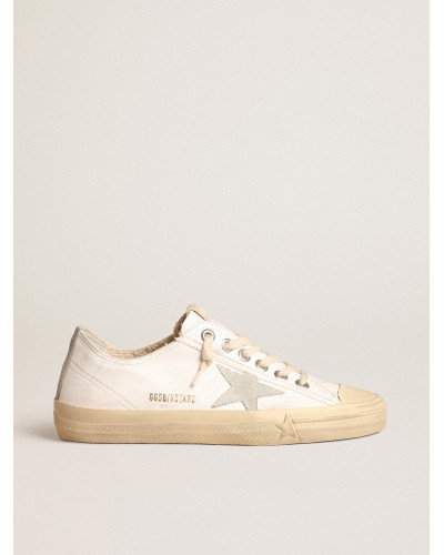 V-Star in nappa leather with ice-gray suede star and heel tab
