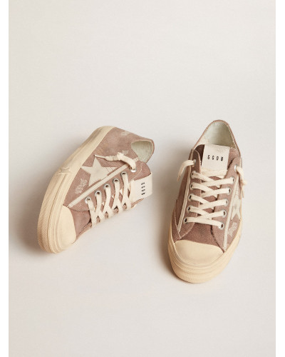 V-Star in dove-gray suede with light gray leather star