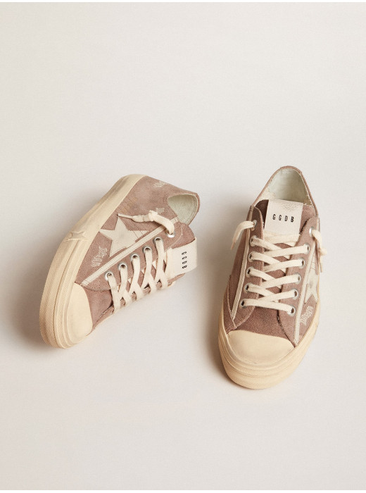 V-Star in dove-gray suede with light gray leather star
