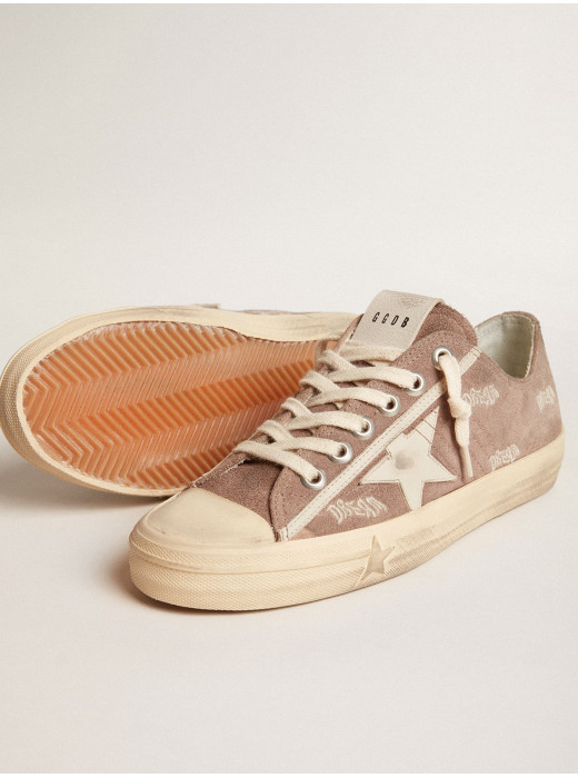 V-Star in dove-gray suede with light gray leather star