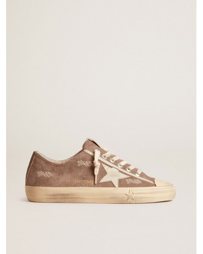 V-Star in dove-gray suede with light gray leather star