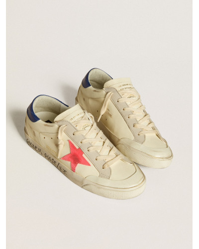 Super-Star in nappa with suede star and metallic leather heel tab