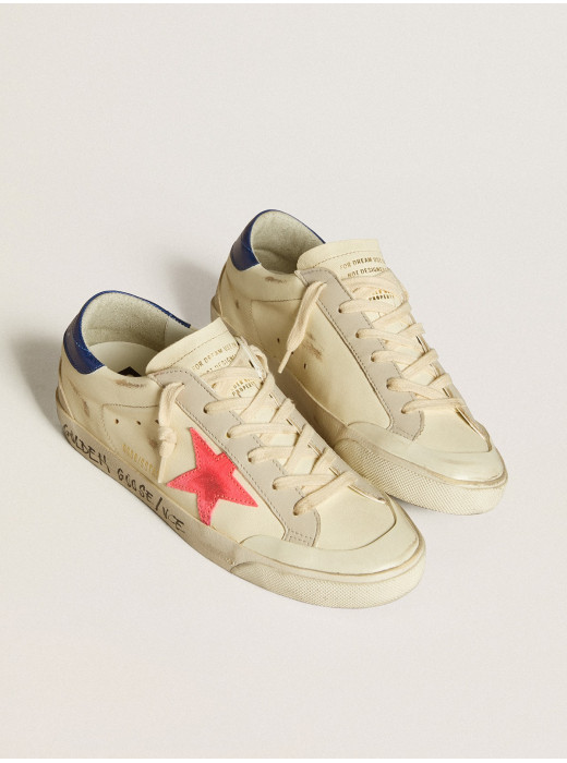 Super-Star in nappa with suede star and metallic leather heel tab