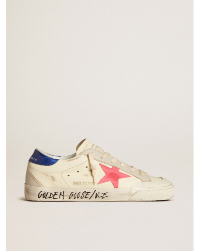 Super-Star in nappa with suede star and metallic leather heel tab