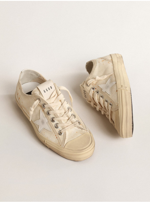 V-Star LAB in canvas with leather star and rust-colored speckles
