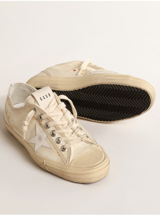V-Star LAB in canvas with leather star and rust-colored speckles