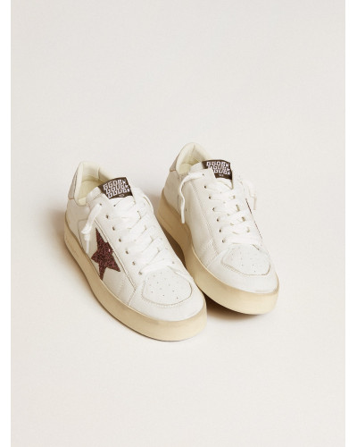 Stardan in nappa with glitter star and metallic leather heel tab