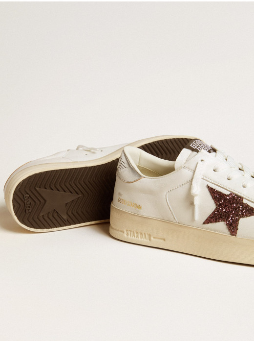 Stardan in nappa with glitter star and metallic leather heel tab