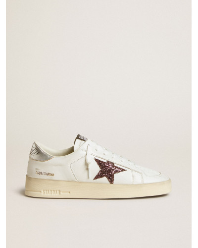 Stardan in nappa with glitter star and metallic leather heel tab