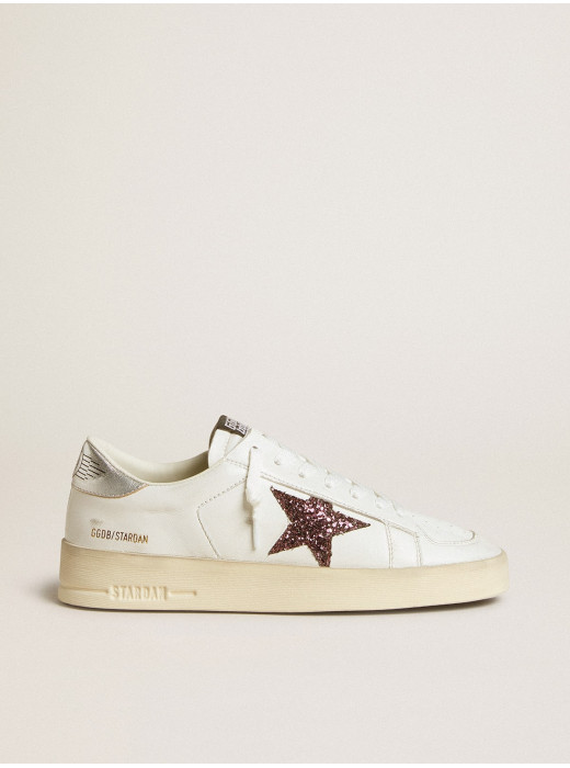 Stardan in nappa with glitter star and metallic leather heel tab