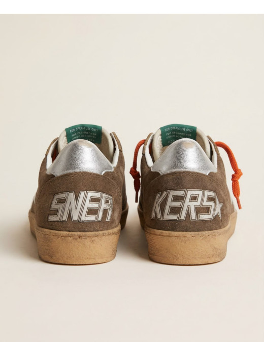 Ball Star in Brown Suede With Orange Laces