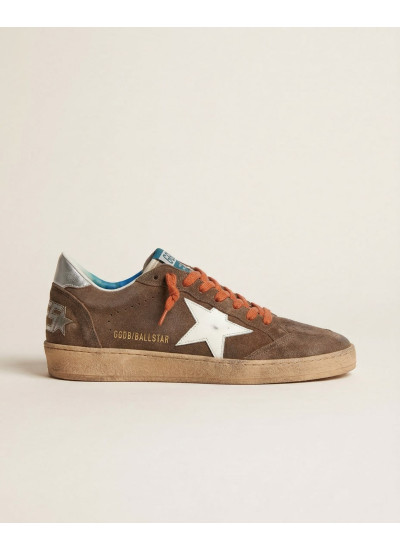 Ball Star in Brown Suede With Orange Laces Ball Star in Brown Suede With Orange Laces