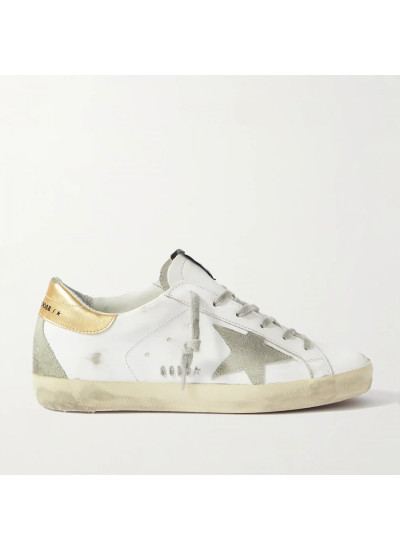 Super-Star Sneakers in Gold With Gold Heel Tab