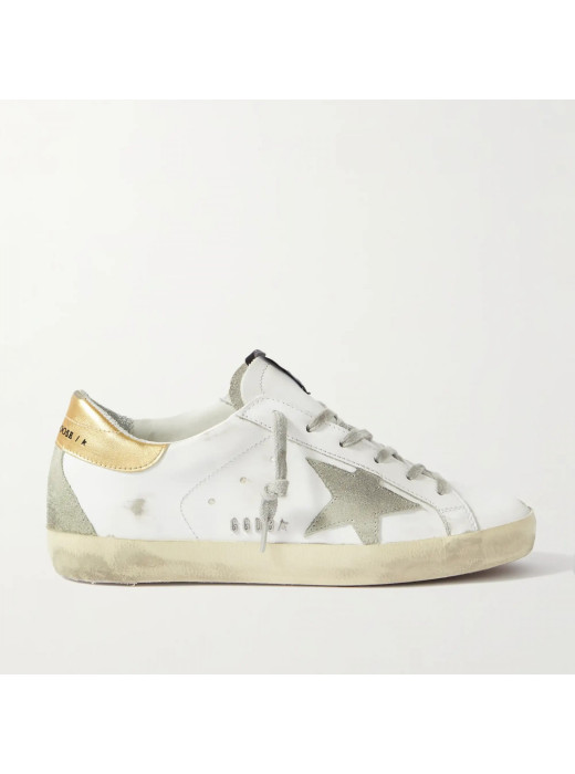 Super-Star Sneakers in Gold With Gold Heel Tab
