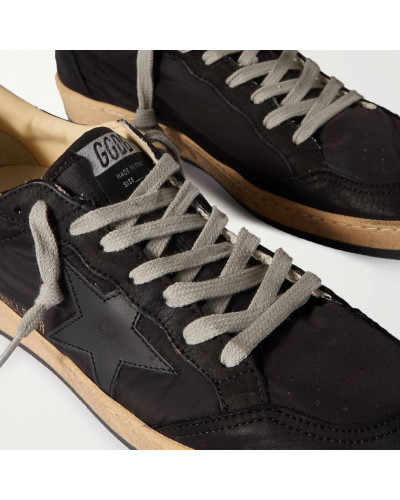 Mens Ball Star in Black Fabric With Black Star