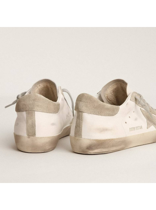 Super-Star in Grey Suede With Grey Star and Grey Heel Tab