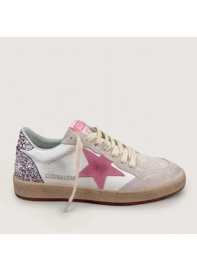 Ball Star Pink Suede with Pink Star and Heel