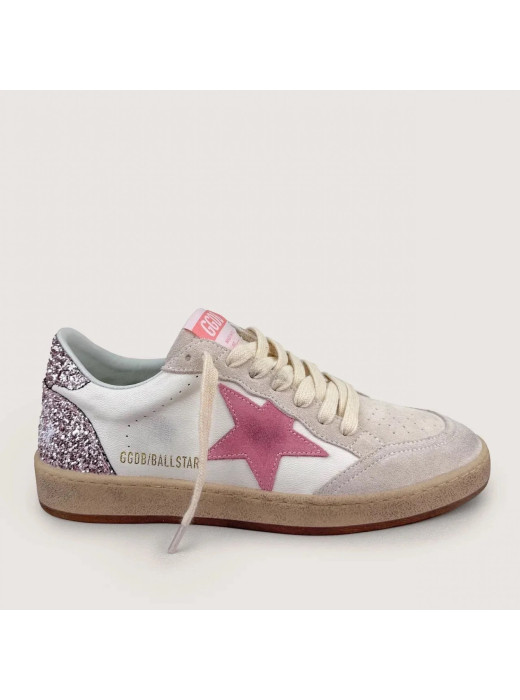Ball Star Pink Suede with Pink Star and Heel