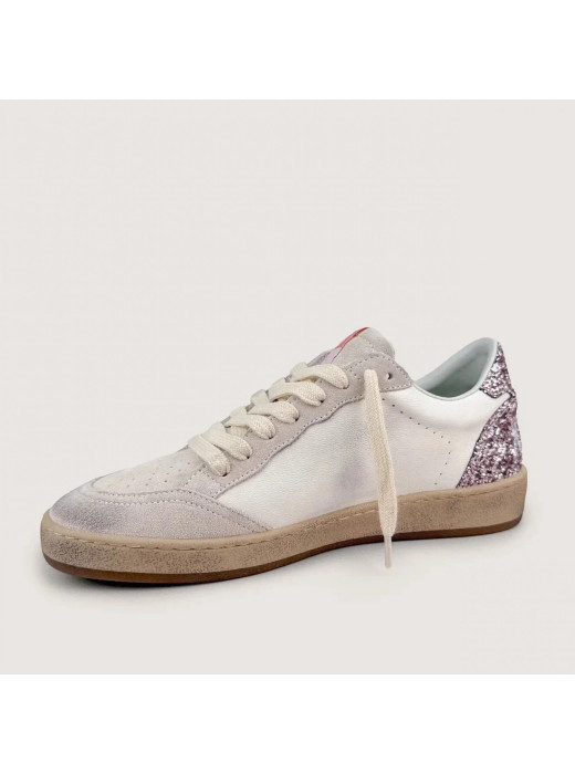 Ball Star Pink Suede with Pink Star and Heel