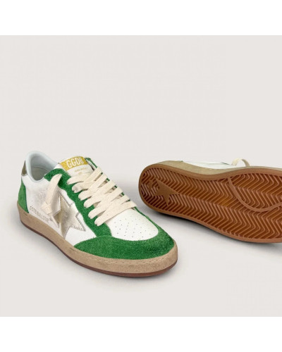 Ball Star in Green Suede with Gold Star