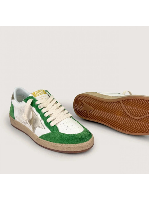 Ball Star in Green Suede with Gold Star